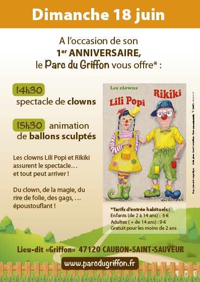 Anniversaire 1 an - Clowns et Ballons sculpté